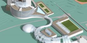 Строительство футбольного центра на берегу моря